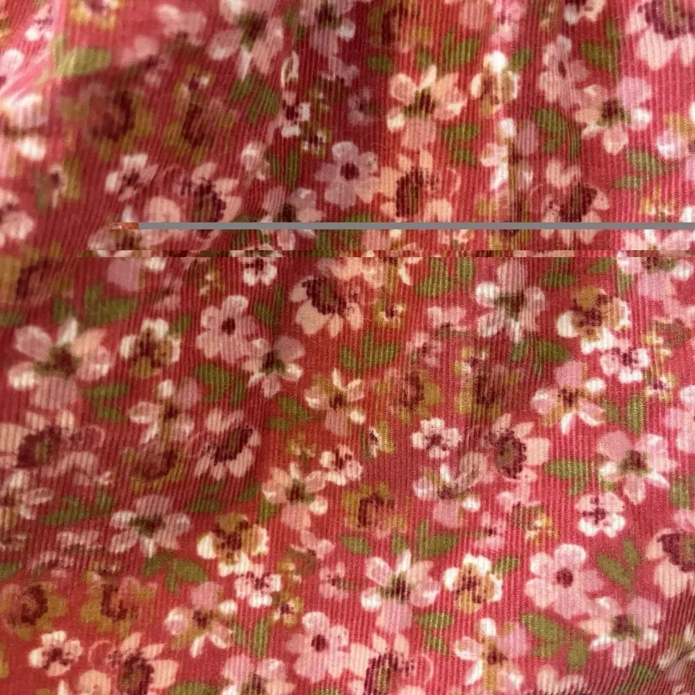 Oshkosh B'gosh Pink Floral Corduroy Overall Dress Jumper Girls Size 3T